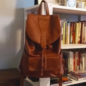 Leather backpack